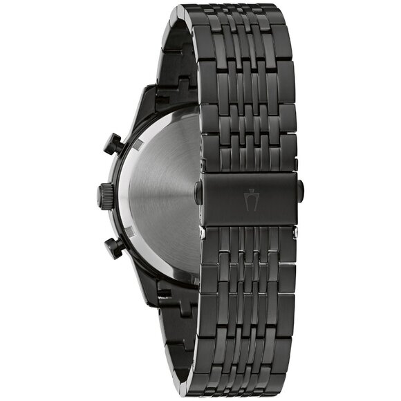 Bulova Men's Quartz Chronograph Date Black Stainless Steel Watch - Picture 3 of 5